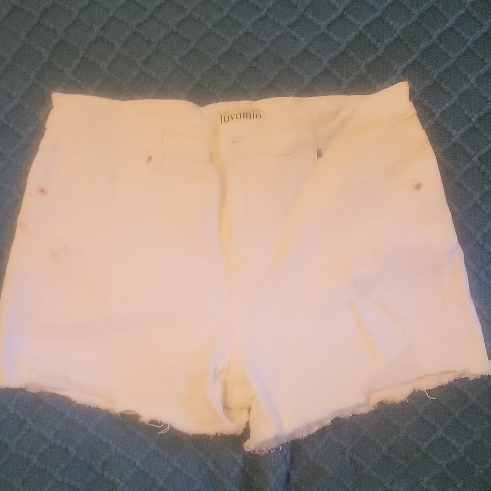 Women's White Denim Shorts